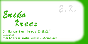 eniko krecs business card